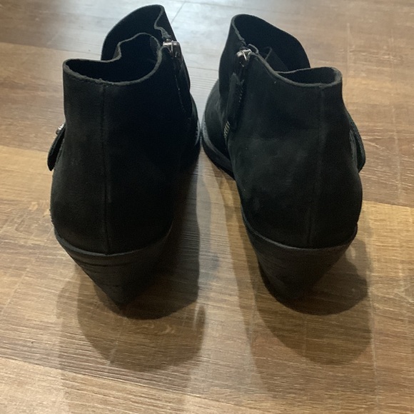 EILEEN FISHER Black Oiled Leather Ankle Boots - sz 9.5 - Picture 6 of 15